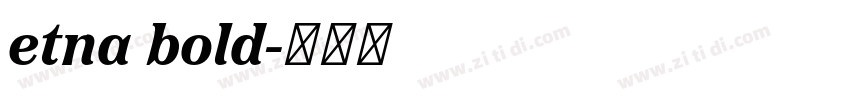 etna bold字体转换